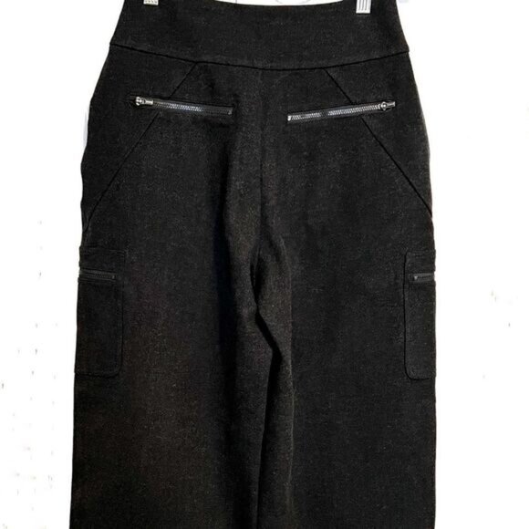 ATHLETA VENICE CHARCOAL HEATHERED wide Leg CARGO PANT Sz 4 - Picture 7 of 10